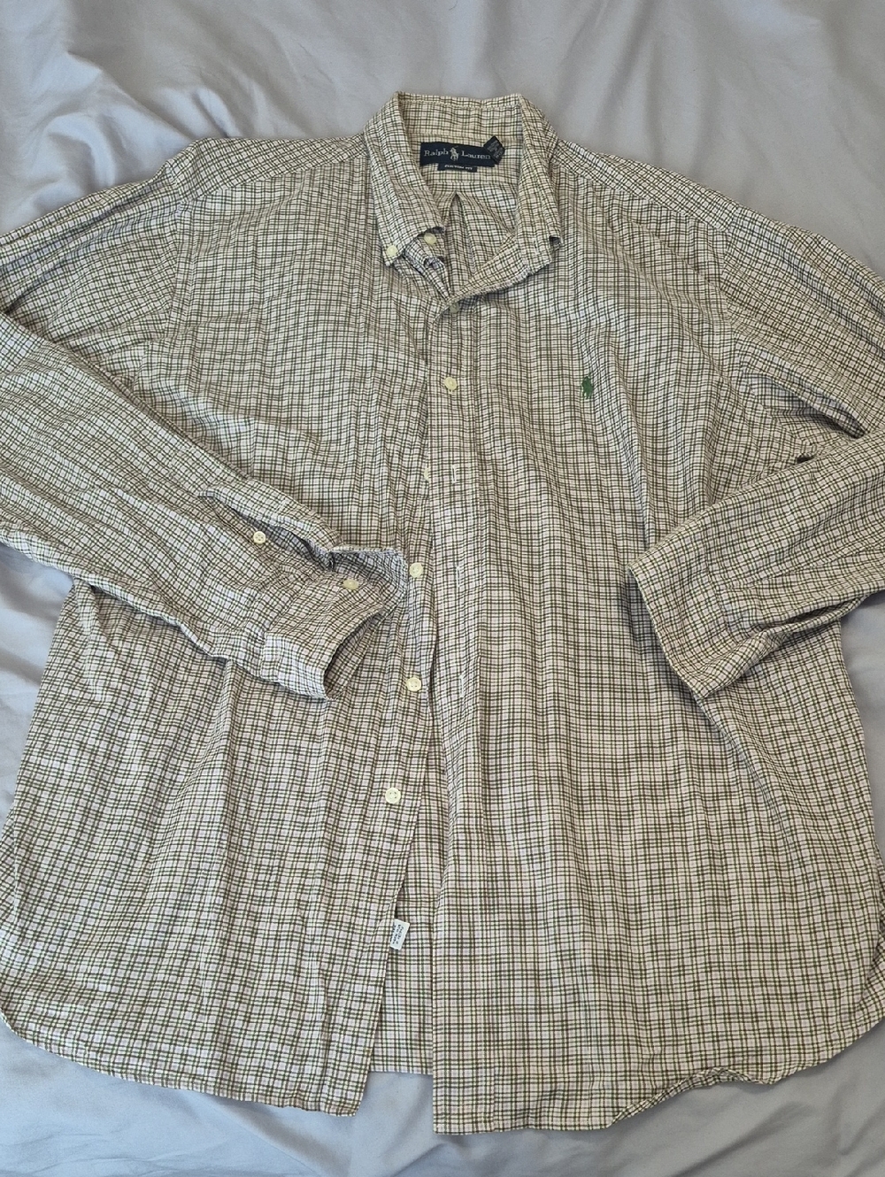 Polo by Ralph Lauren Purple and Green Plaid Button-Down Shirt XXL